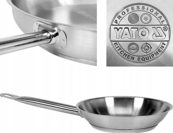Yato Tradiční pánev Professional nerezová ocel 20 cm