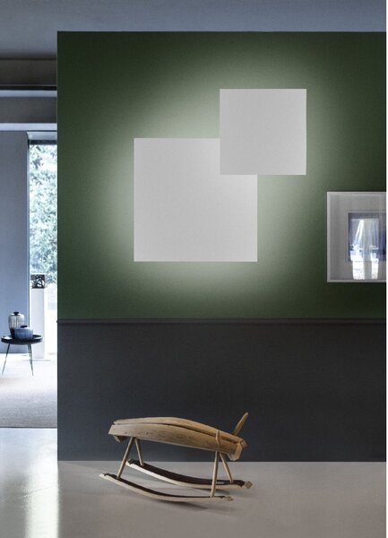 Lodes 16749 1023 Puzzle Mega Square Large, bílé svítidlo pro nepřímé osvětlení, 4x15W LED 2700/3000K stmívatelné, 80x80cm