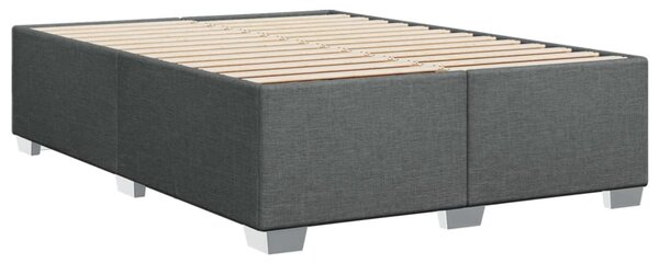 Rám postele bez matrace tmavě šedý 140 x 190 cm textil 3284472