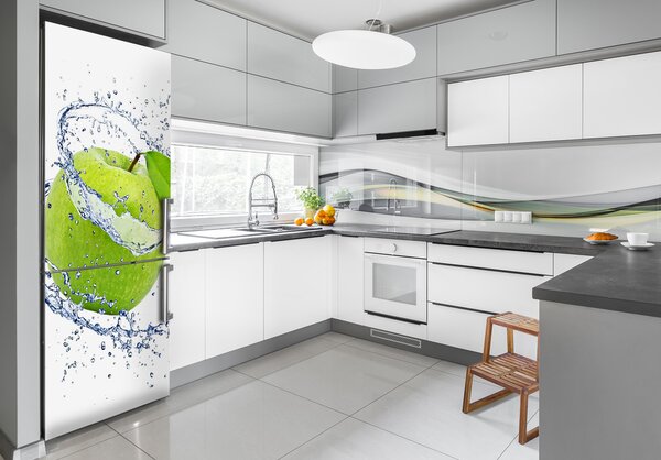 Nálepka na ledničku fototapeta Zelené jablka FridgeStick-70x190-f-42523876