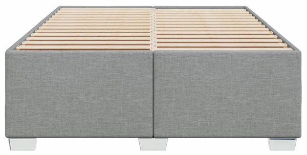 Rám postele bez matrace světle šedý 140 x 190 cm textil 3284471