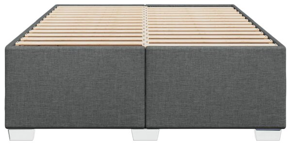 Rám postele bez matrace tmavě šedý 140 x 190 cm textil 3284472