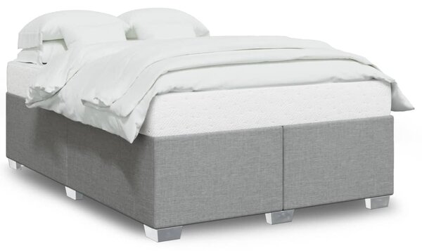 Rám postele bez matrace světle šedý 140 x 190 cm textil 3284471