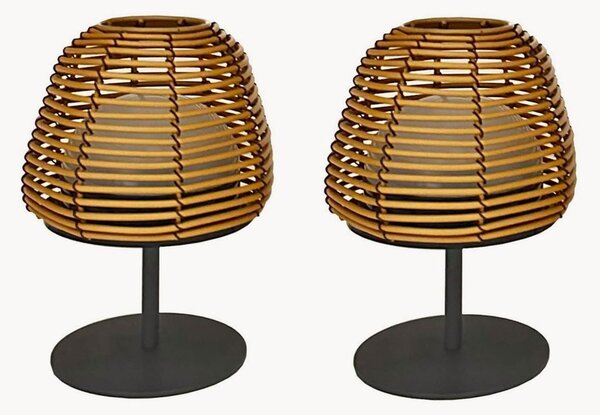 Stmívatelné interiérové/exteriérové stolní LED svítidlo's baterií Twins, 2 ks