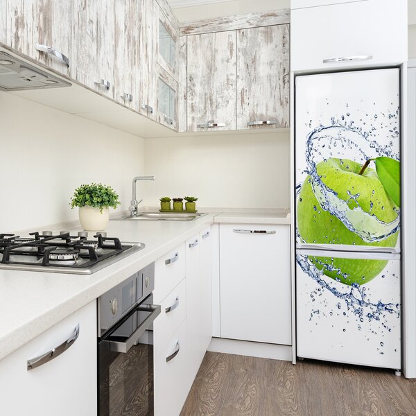 Nálepka na ledničku fototapeta Zelené jablka FridgeStick-70x190-f-42523876