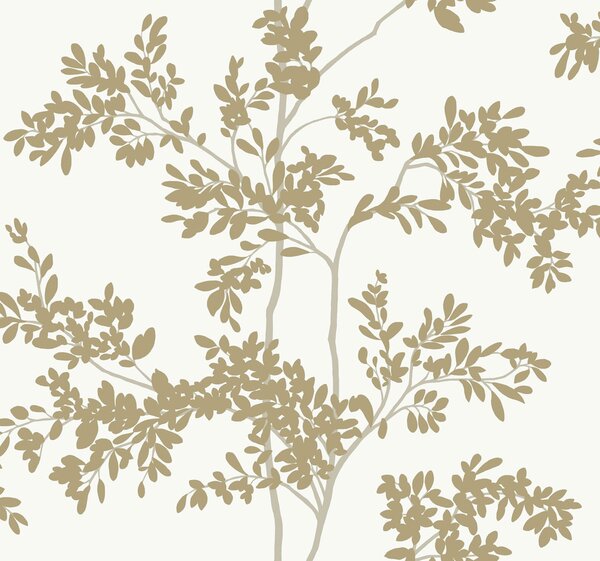 Bílo-zlatá vliesová tapeta s větvičkami, BL1806, Blooms Second Edition Resource Library, York