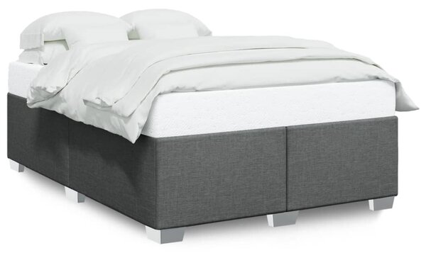 Rám postele bez matrace tmavě šedý 140 x 190 cm textil 3284472