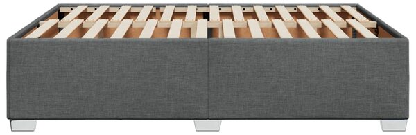 Rám postele bez matrace tmavě šedý 140 x 190 cm textil 3284472