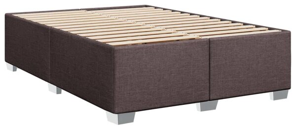 Rám postele bez matrace tmavě hnědý 140 x 190 cm textil 3284474