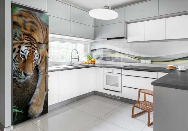 Foto nálepka na ledničku Tygr na stromě FridgeStick-70x190-f-4289086
