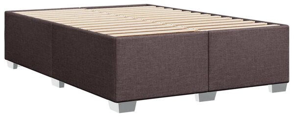 Rám postele bez matrace tmavě hnědý 140 x 190 cm textil 3284474