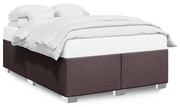 Rám postele bez matrace tmavě hnědý 140 x 190 cm textil 3284474
