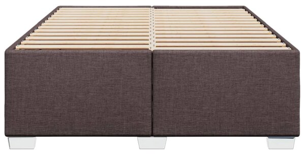 Rám postele bez matrace tmavě hnědý 140 x 190 cm textil 3284474