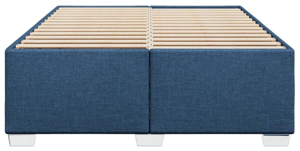Rám postele bez matrace modrý 140 x 190 cm textil 3284477