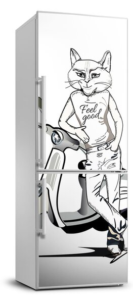 Nálepka fototapeta lednička Kočičí muž FridgeStick-70x190-f-104222279