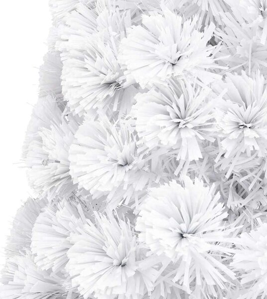 Vánoční stromek s LED osvětlením bílý 120 cm optické vlákno 328449