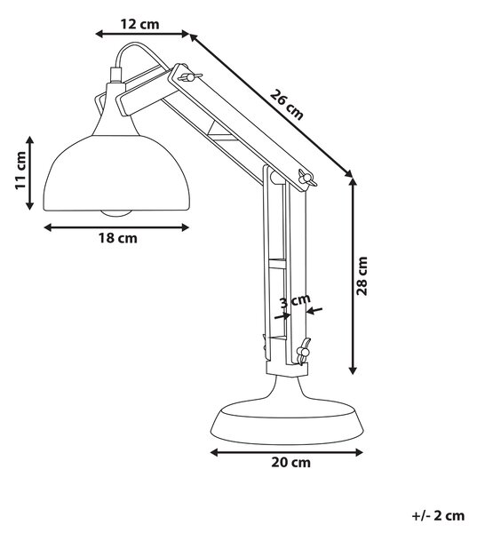 Stolní lampa SALADO Nastavitelná Dřevo Měděná