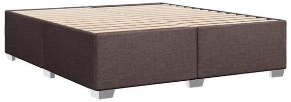 Rám postele bez matrace tmavě hnědý 200 x 200 cm textil 3284502