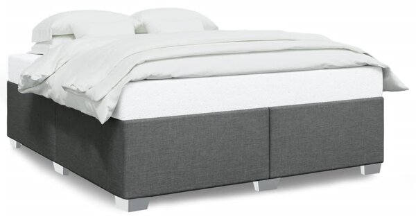 Rám postele bez matrace tmavě šedý 200 x 200 cm textil 3284500