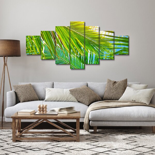 Obraz - Palmové listy (210x100 cm)
