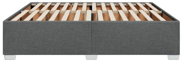 Rám postele bez matrace tmavě šedý 200 x 200 cm textil 3284500