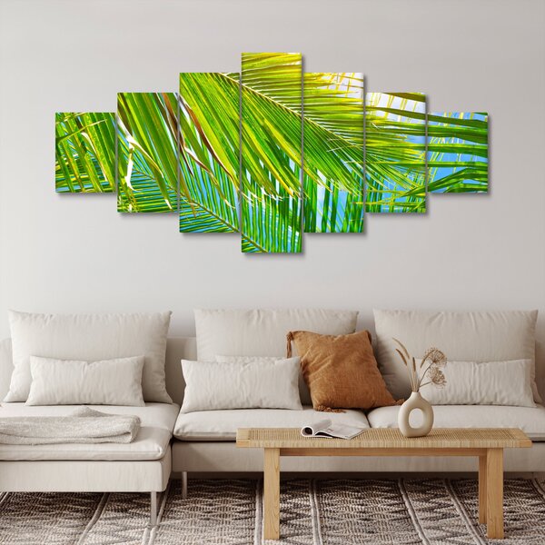 Obraz - Palmové listy (210x100 cm)