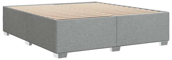 Rám postele bez matrace světle šedý 200 x 200 cm textil 3284499