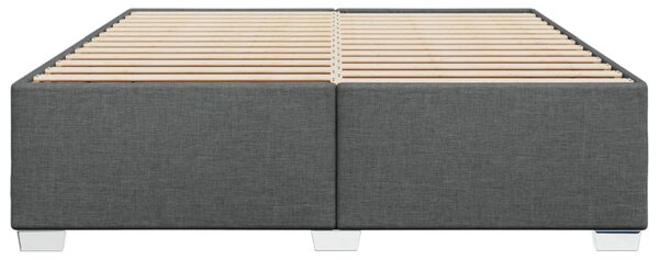 Rám postele bez matrace tmavě šedý 200 x 200 cm textil 3284500