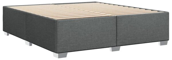 Rám postele bez matrace tmavě šedý 200 x 200 cm textil 3284500