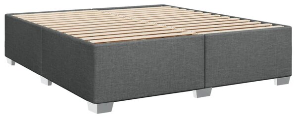 Rám postele bez matrace tmavě šedý 200 x 200 cm textil 3284500