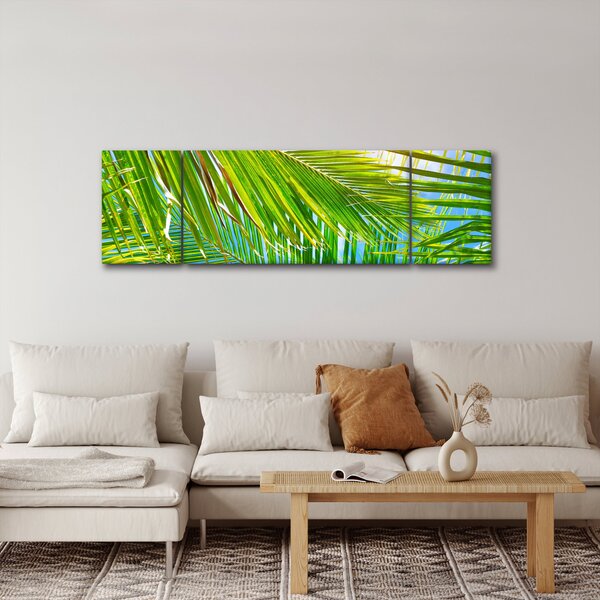 Obraz - Palmové listy (170x50 cm)