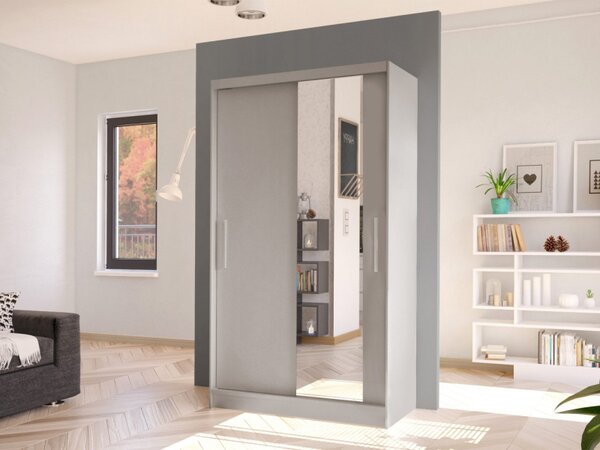 Zrcadlová šatní skříň Kamabi VI, Barva: kašmír 5903211405303