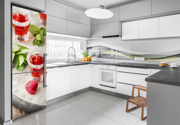 Fototapeta na ledničku Maliny a nápoje FridgeStick-70x190-f-104598018