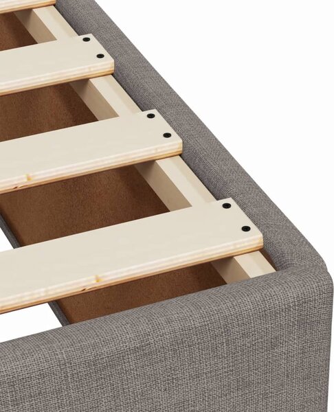 Rám postele bez matrace taupe 200 x 200 cm textil 3284503
