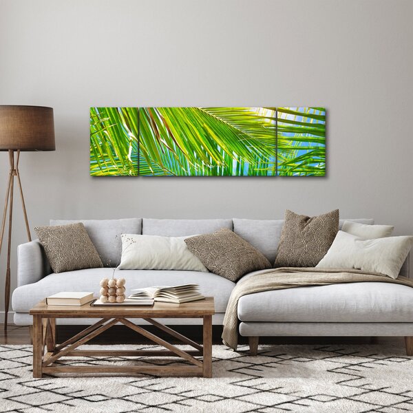 Obraz - Palmové listy (170x50 cm)