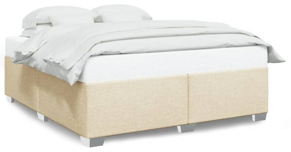 Rám postele bez matrace krémový 180 x 200 cm textil 3284497