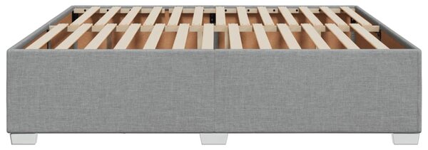 Rám postele bez matrace světle šedý 200 x 200 cm textil 3284499