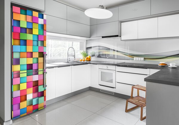 Samolepící nálepka Abstrakce čtverce FridgeStick-70x190-f-104835941