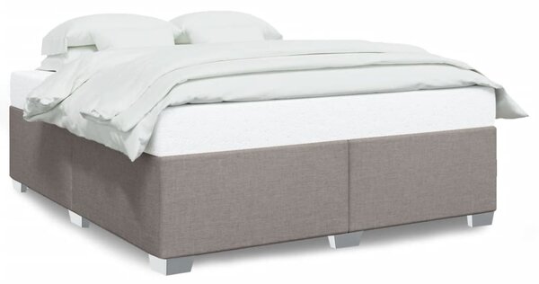 Rám postele bez matrace taupe 200 x 200 cm textil 3284503