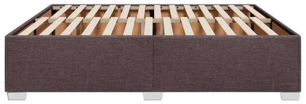 Rám postele bez matrace tmavě hnědý 200 x 200 cm textil 3284502