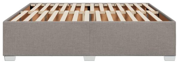 Rám postele bez matrace taupe 200 x 200 cm textil 3284503