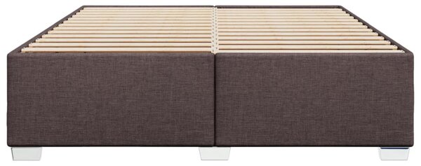 Rám postele bez matrace tmavě hnědý 200 x 200 cm textil 3284502