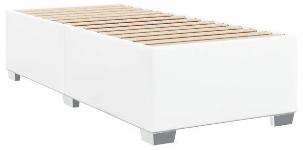 Box spring postel s matrací bílá 80 x 200 cm umělá kůže 3285186