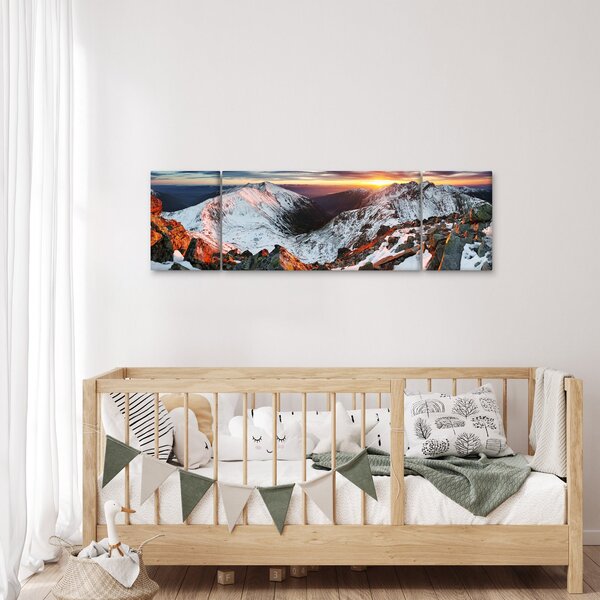 Obraz - Zimní horské panorama (170x50 cm)