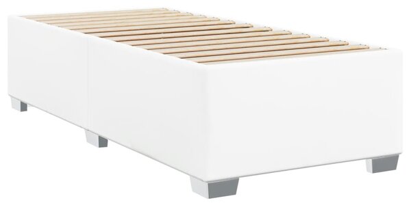Box spring postel s matrací bílá 80 x 200 cm umělá kůže 3290697
