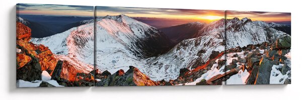 Obraz - Zimní horské panorama (170x50 cm)