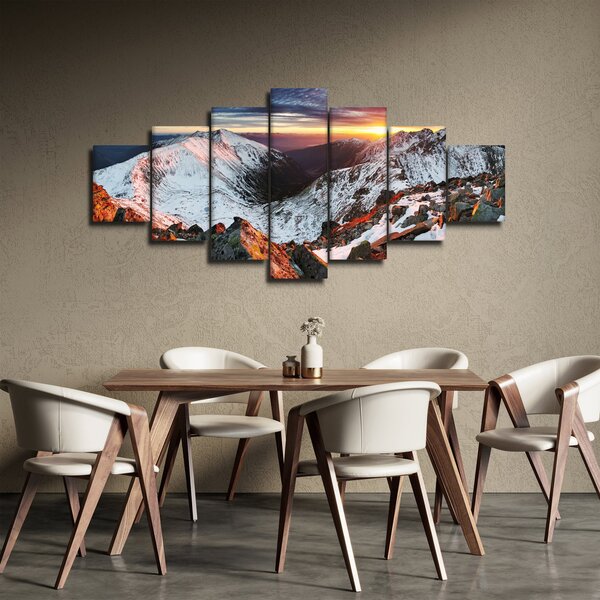 Obraz - Zimní horské panorama (210x100 cm)
