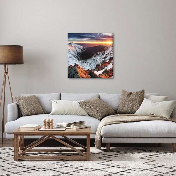 Obraz - Zimní horské panorama (30x30 cm)