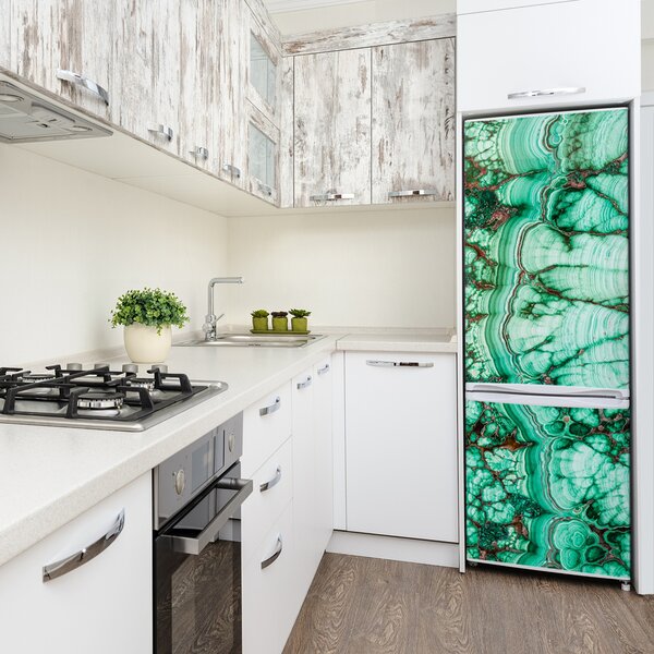 Foto nálepka na ledničku Malachitová textura FridgeStick-70x190-f-105546470