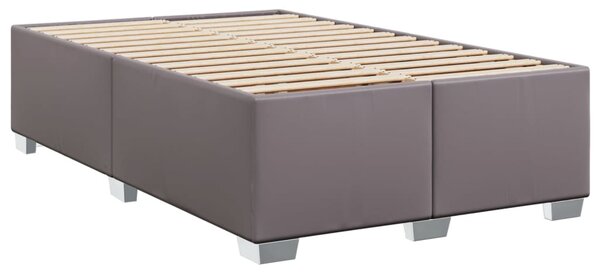 Box spring postel s matrací šedá 120x190 cm umělá kůže 3285203